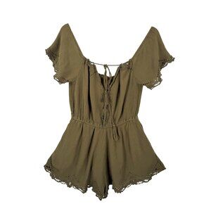 Free People Olive Green Romper